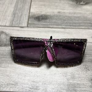 Snooki by Nicole Polizzi Womens Crack Design Pattern Square Sunglasses NWT